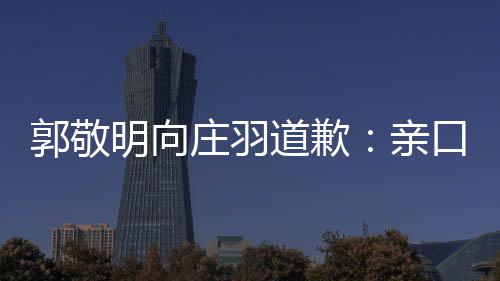 年后认抄明向口承庄羽正式袭 道歉道歉郭敬亲